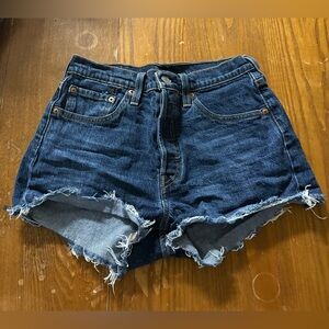 Levi's Dark Blue Jean Shorts